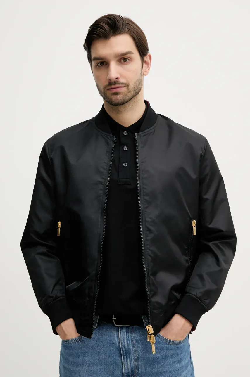 Armani Exchange geaca bomber cu doua fete culoarea negru, de tranzitie, XM000189 AF12011