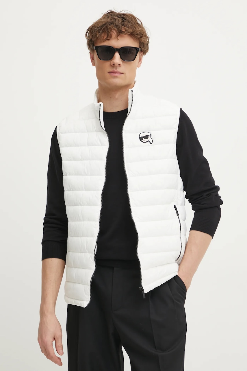 Karl Lagerfeld vesta barbati, culoarea alb, de tranzitie, 551590.505711