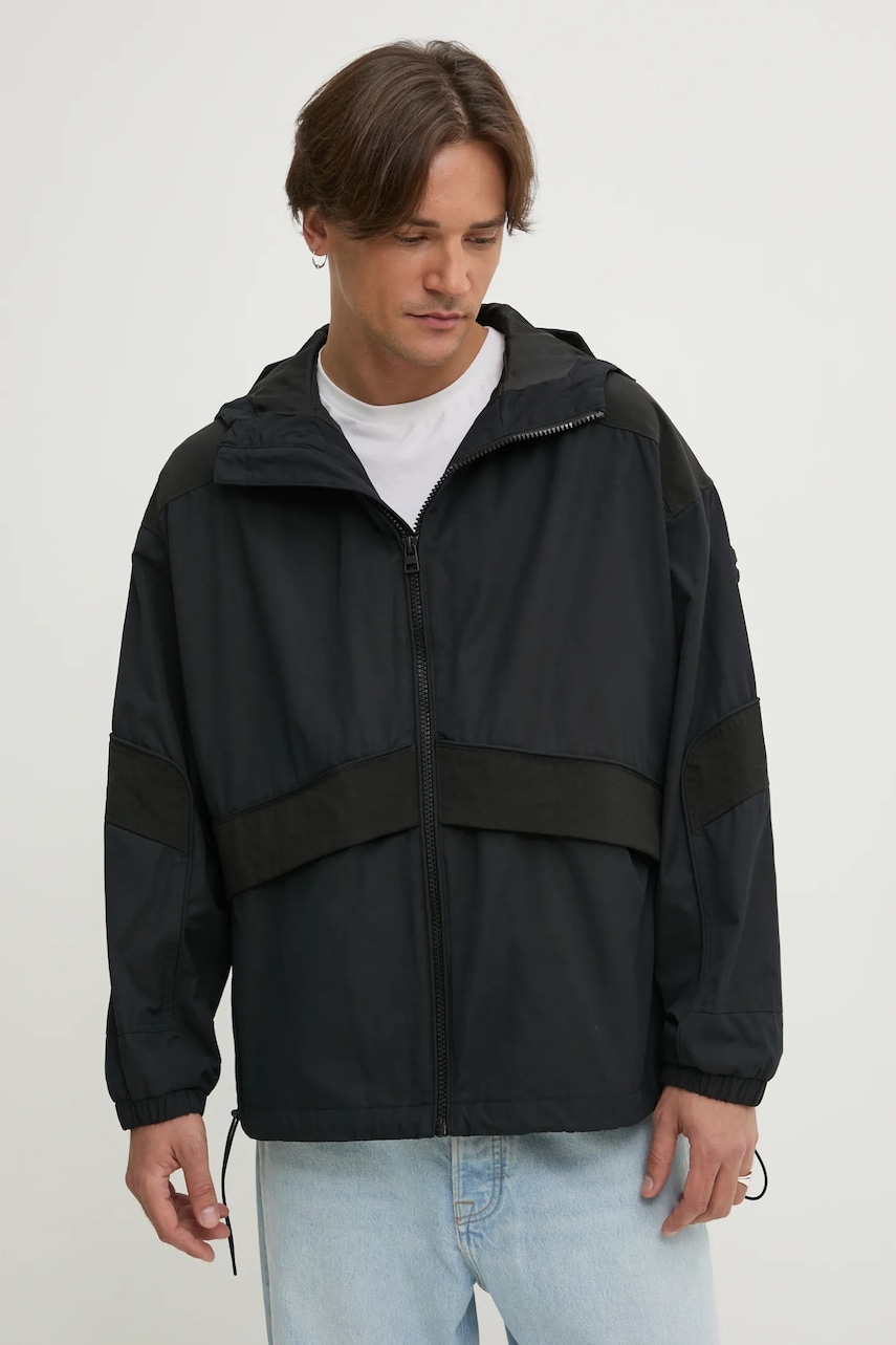 HUGO geaca barbati, culoarea negru, de tranzitie, oversize, 50531882