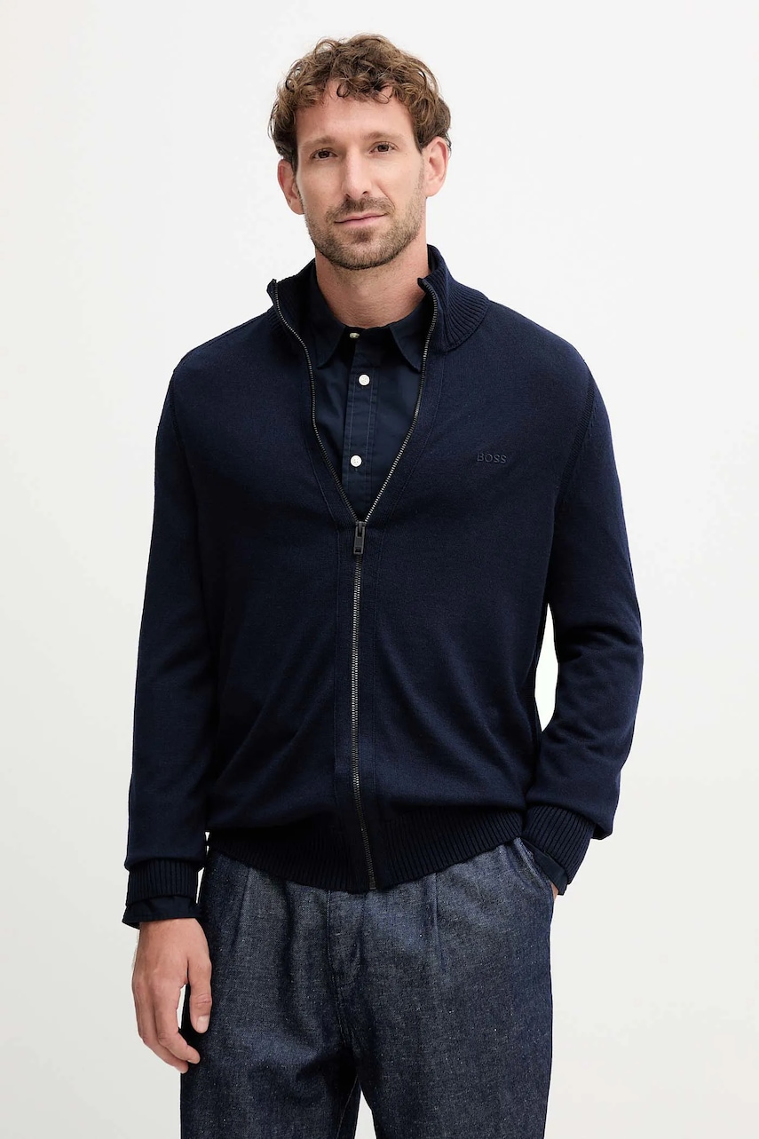 Svetr BOSS Orange Avac_FZ pánský, černá barva, 50501750