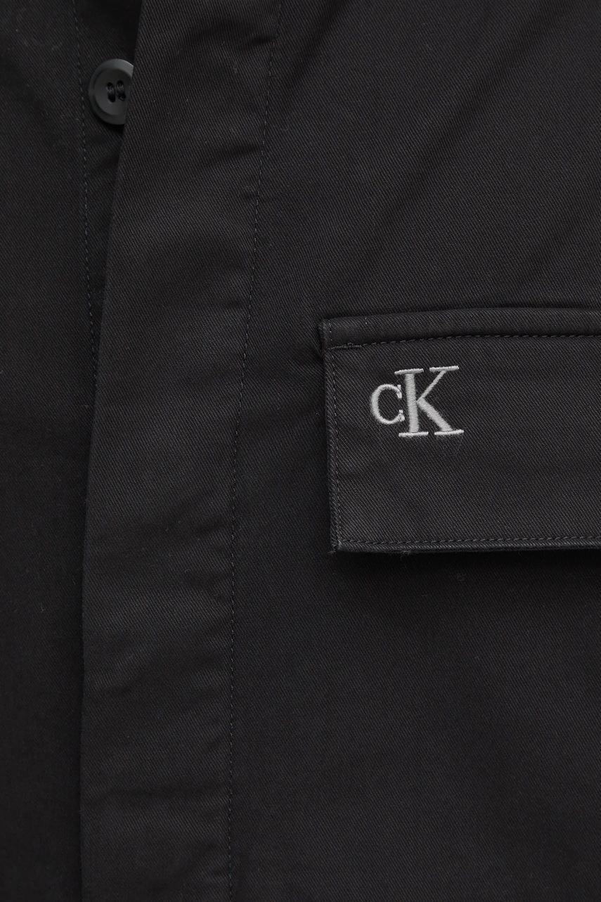Бавовняна сорочка Calvin Klein Jeans чоловіча колір чорний regular J30J326724 