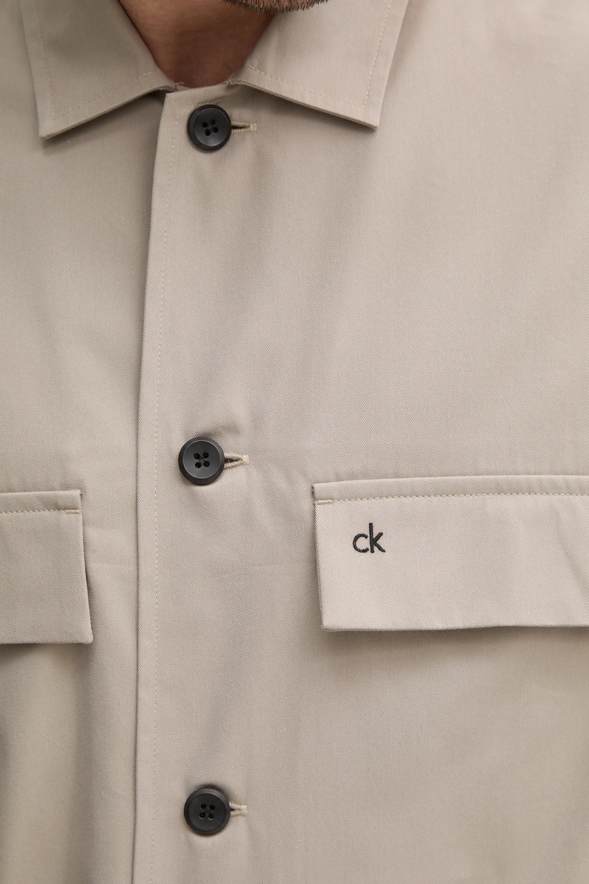 Πουκάμισο Calvin Klein χρώμα: μπεζ, K10K113815 φωτογραφία