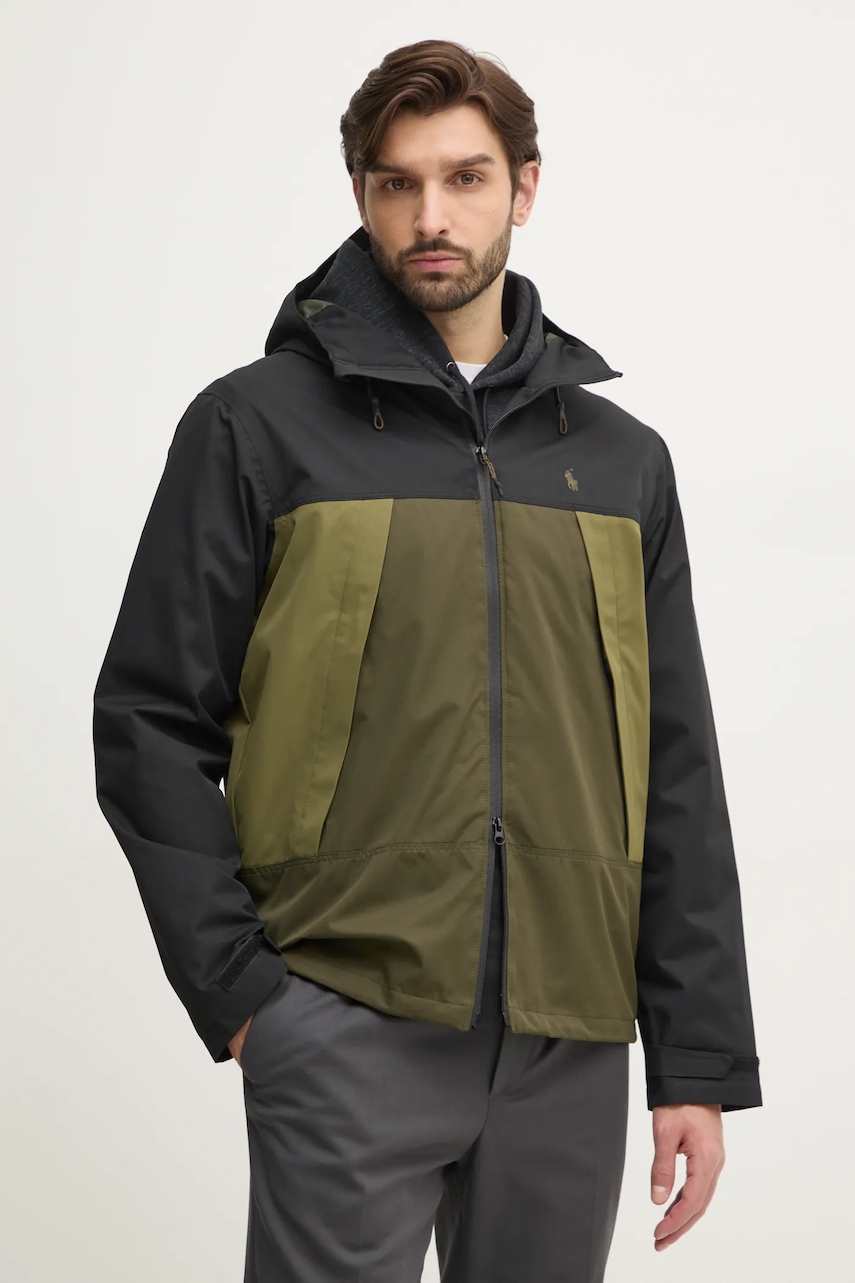 Polo Ralph Lauren rövid kabát férfi, zöld, átmeneti, 710955629 akciós termékkép 1