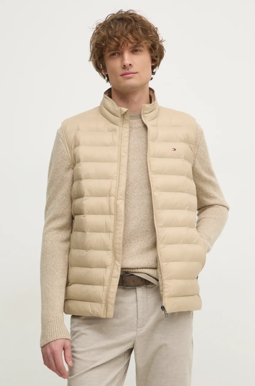 Levně Vesta Tommy Hilfiger béžová barva, MW0MW37677
