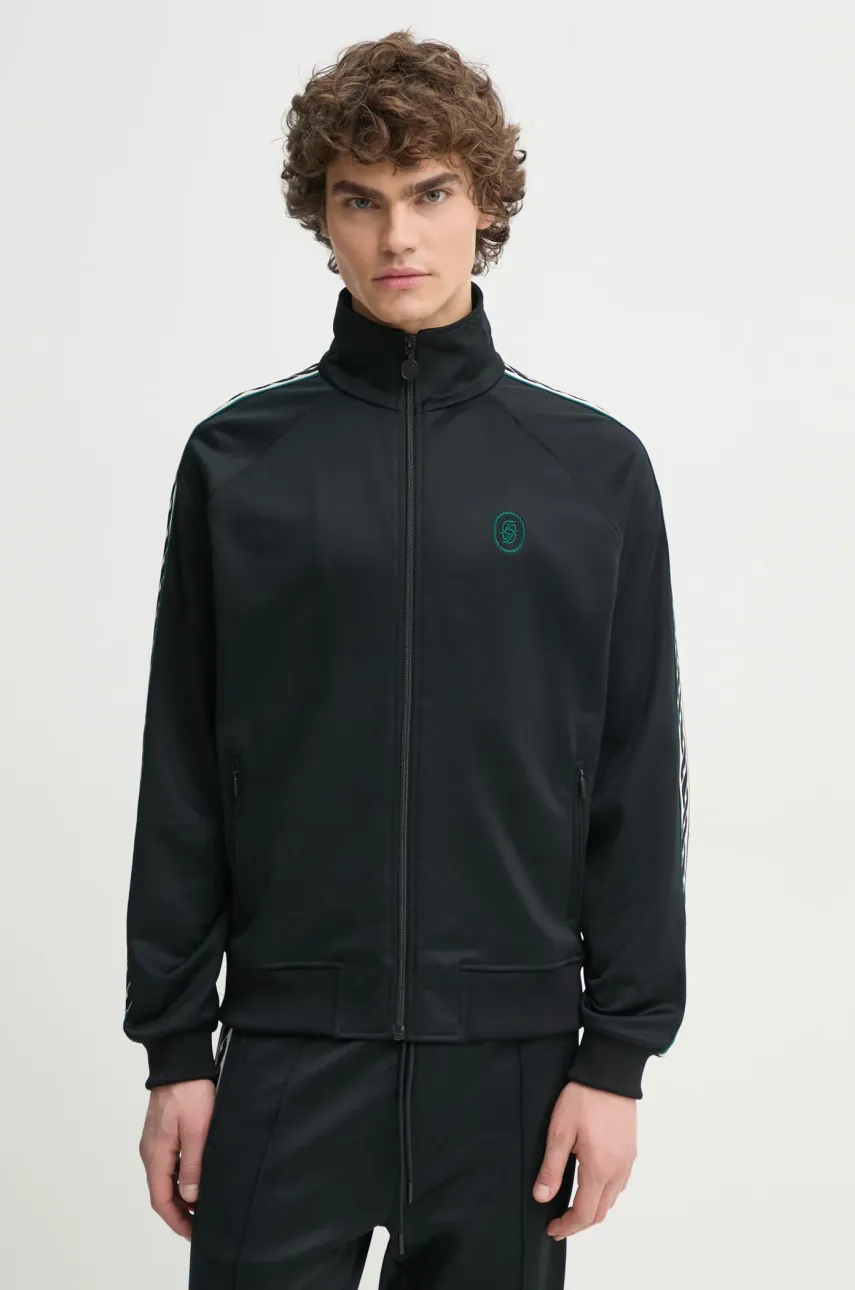 Levně Mikina Drôle de Monsieur La Veste Survet' pánská, černá barva, s aplikací, PERM-SJ007-PL135-BL