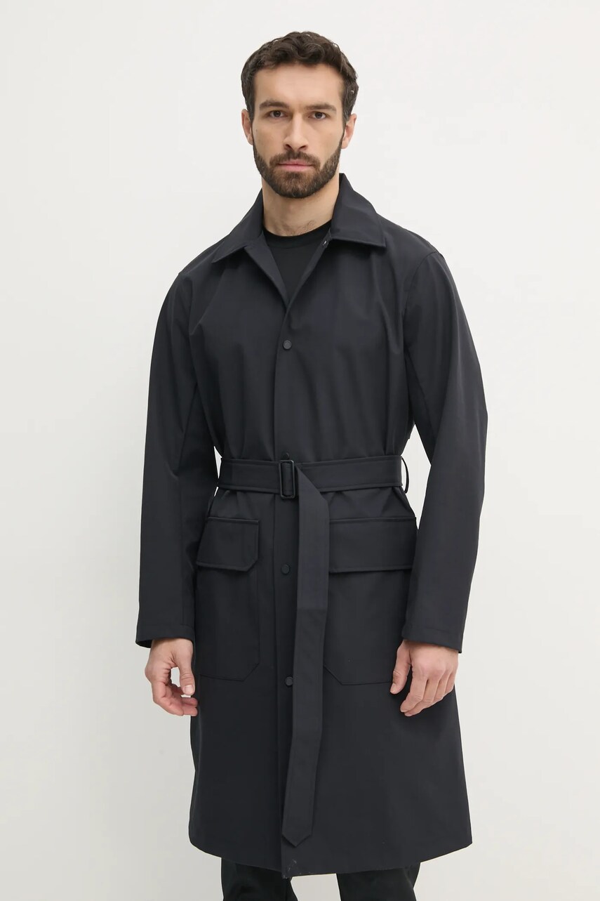 Armani Exchange palton barbati, culoarea bleumarin, de tranzitie, XM000414 AF13132