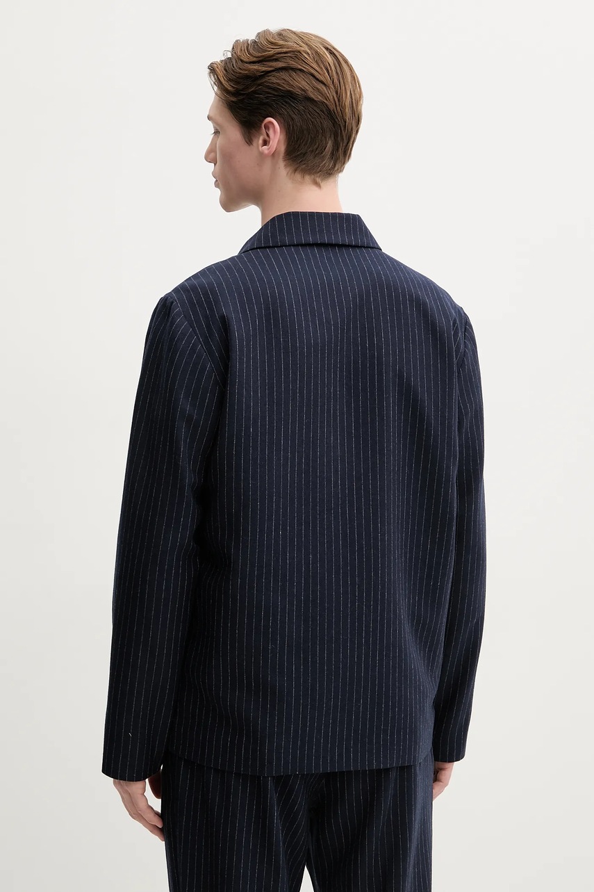 Μάλλινο μπουφάν A.P.C. veste kerlouan doublee χρώμα: ναυτικό μπλε, WOARO.H03208 φωτογραφία