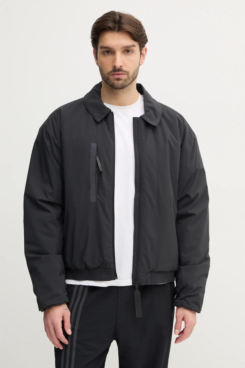 adidas geaca MYSHELTER barbati, culoarea negru, de tranzitie, JD6663 adidas geaca MYSHELTER barbati, culoarea negru, de tranzitie, JD6663