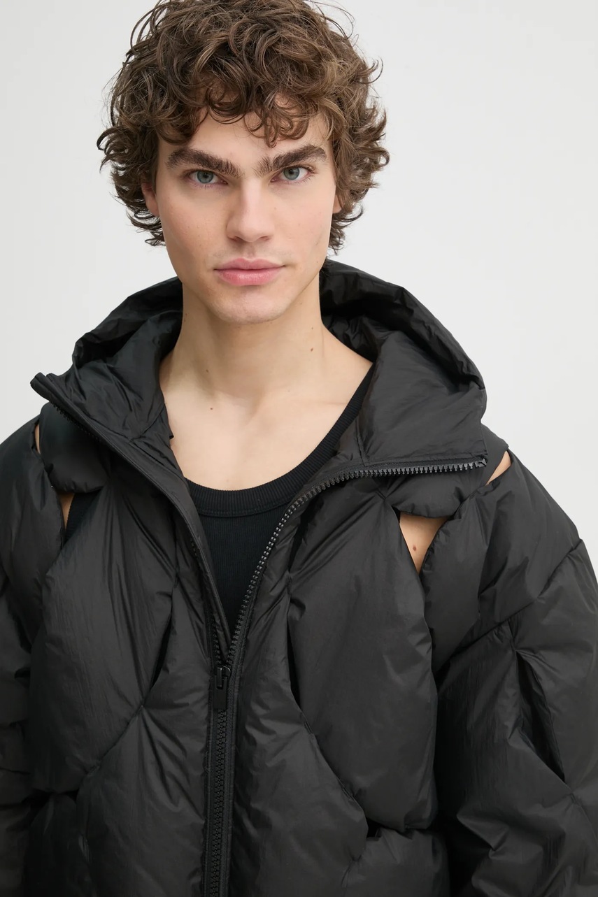 Μπουφάν με επένδυση από πούπουλα Heliot Emil ανδρικό, χρώμα: μαύρο, PRESS25_M_02_145_BLK01 φωτογραφία