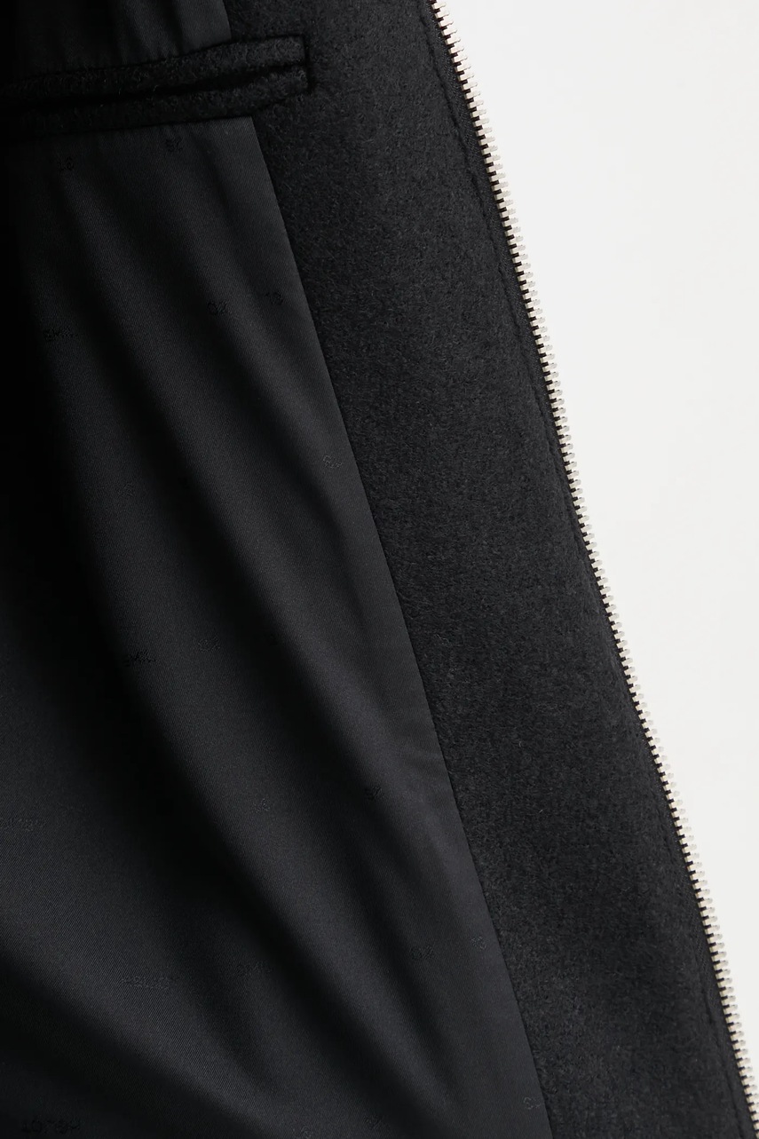 Μάλλινο μπουφάν Heliot Emil χρώμα: μαύρο, PRESS25_M_02_146_BLK01 φωτογραφία