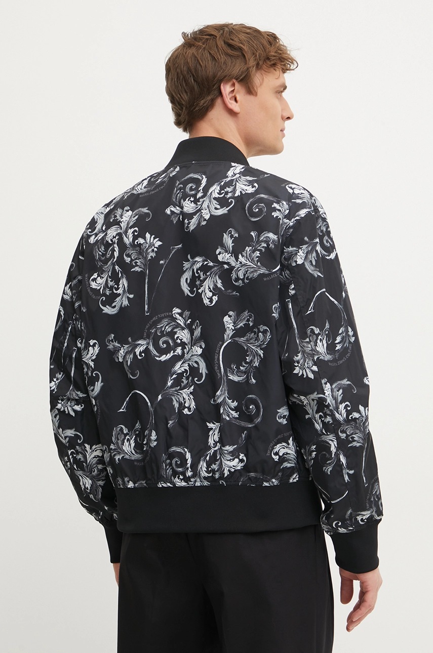 Αναστρέψιμο μπουφάν bomber Versace Jeans Couture χρώμα: μαύρο, 78GASD07 CQD92 φωτογραφία