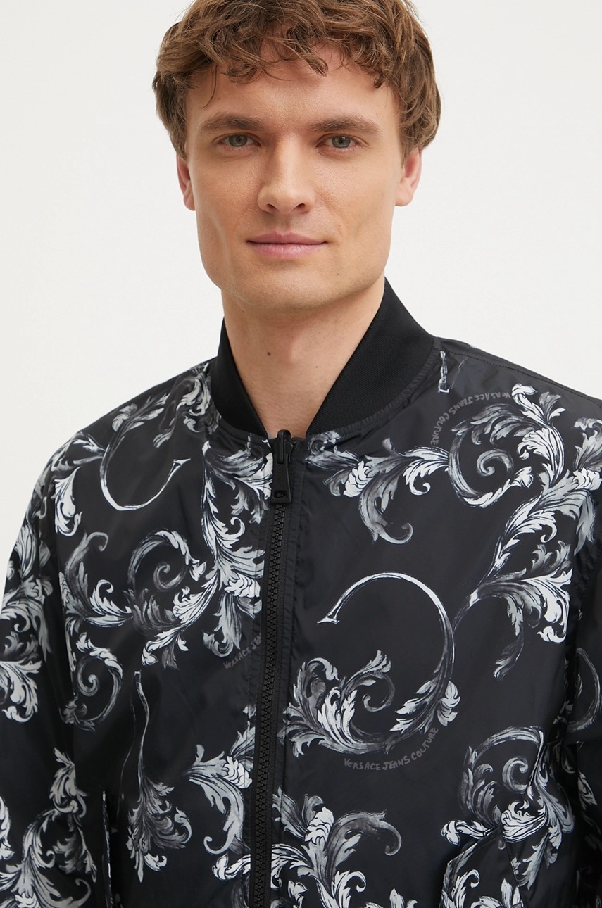 Αναστρέψιμο μπουφάν bomber Versace Jeans Couture χρώμα: μαύρο, 78GASD07 CQD92 φωτογραφία