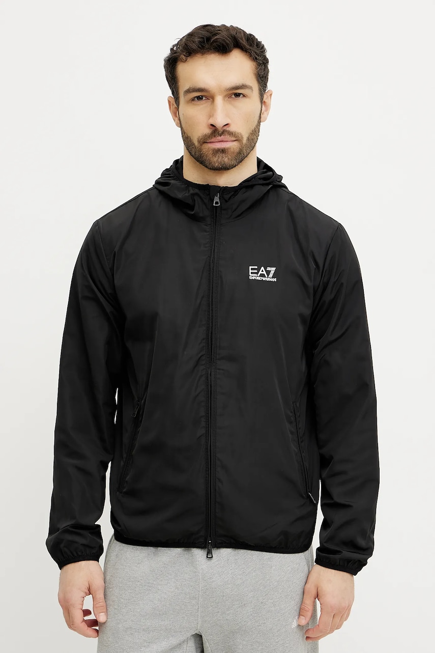 EA7 Emporio Armani geaca culoarea negru, de tranzitie, PNGRZ.8NPB22