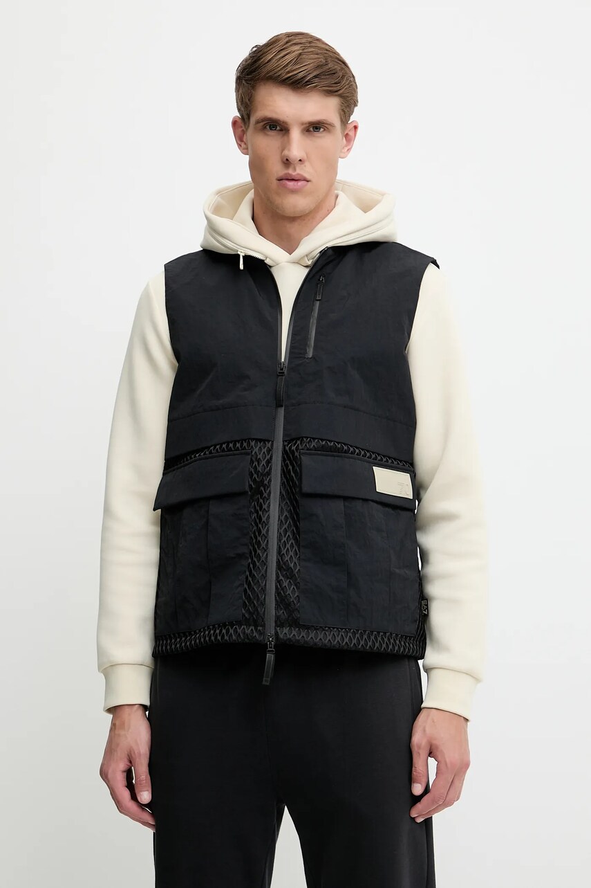 Levně Vesta EA7 Emporio Armani pánská, černá barva, přechodná, AF14275.7X000117