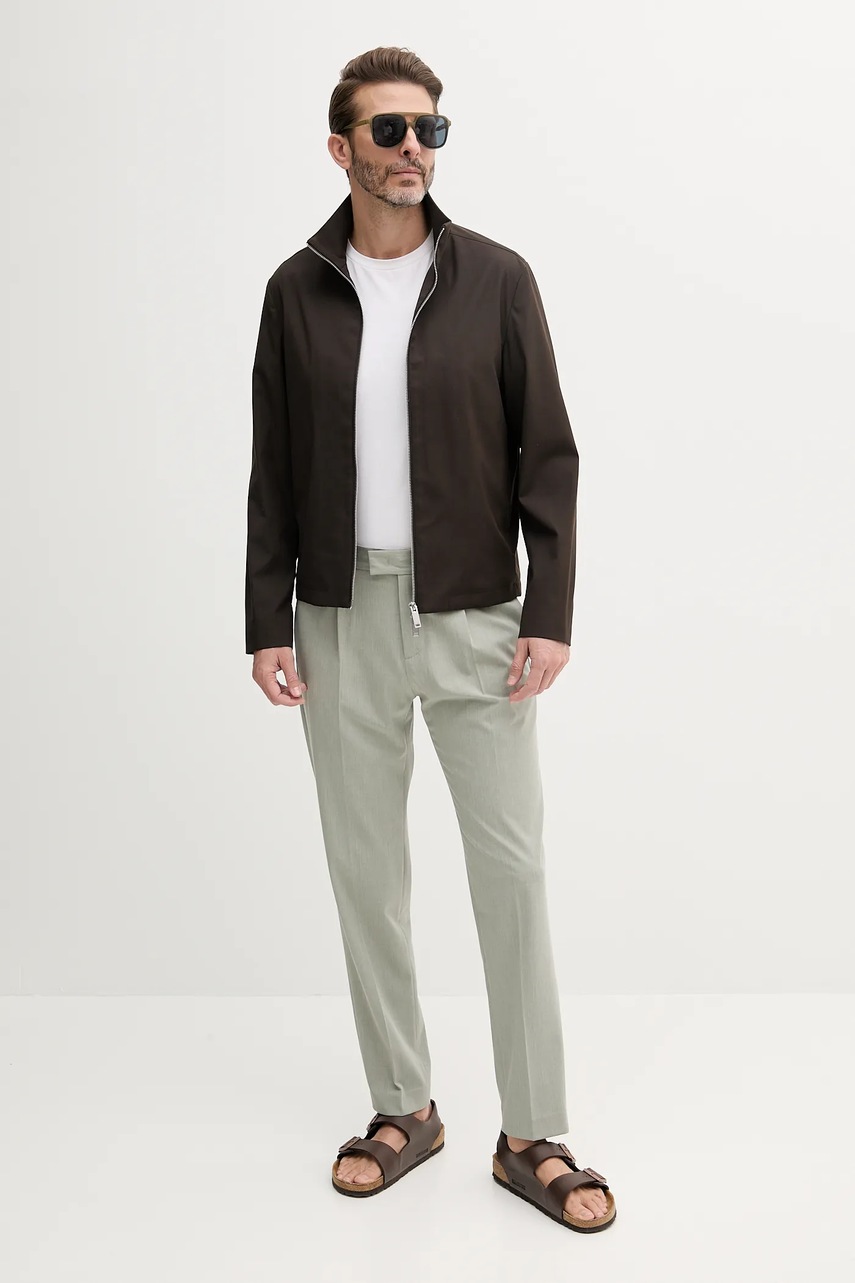 Куртка Sisley цвет коричневый переходная 2TBJSN03S