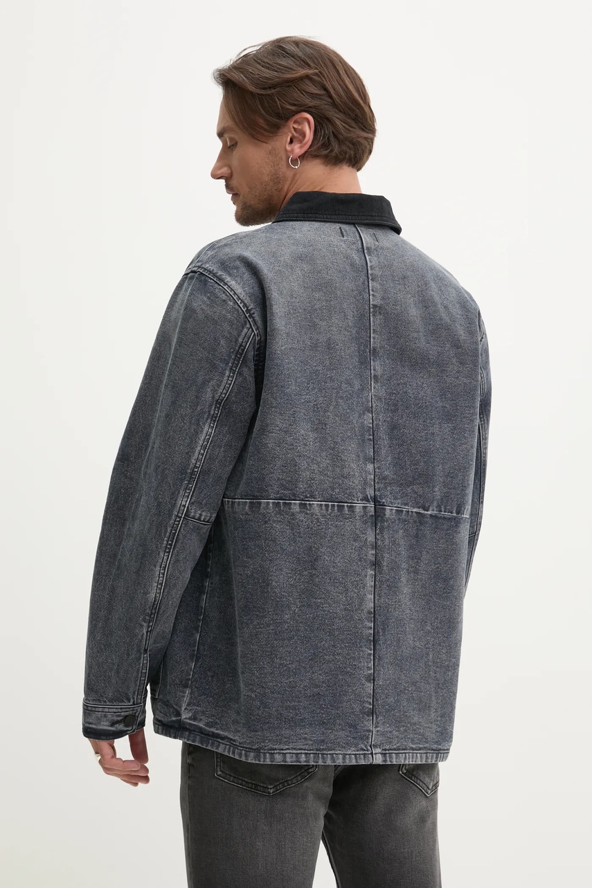 Τζιν μπουφάν PURPLE BRAND WORKWEAR ROYALTIES CANVAS χρώμα: γκρι, P080-WJDB125 φωτογραφία