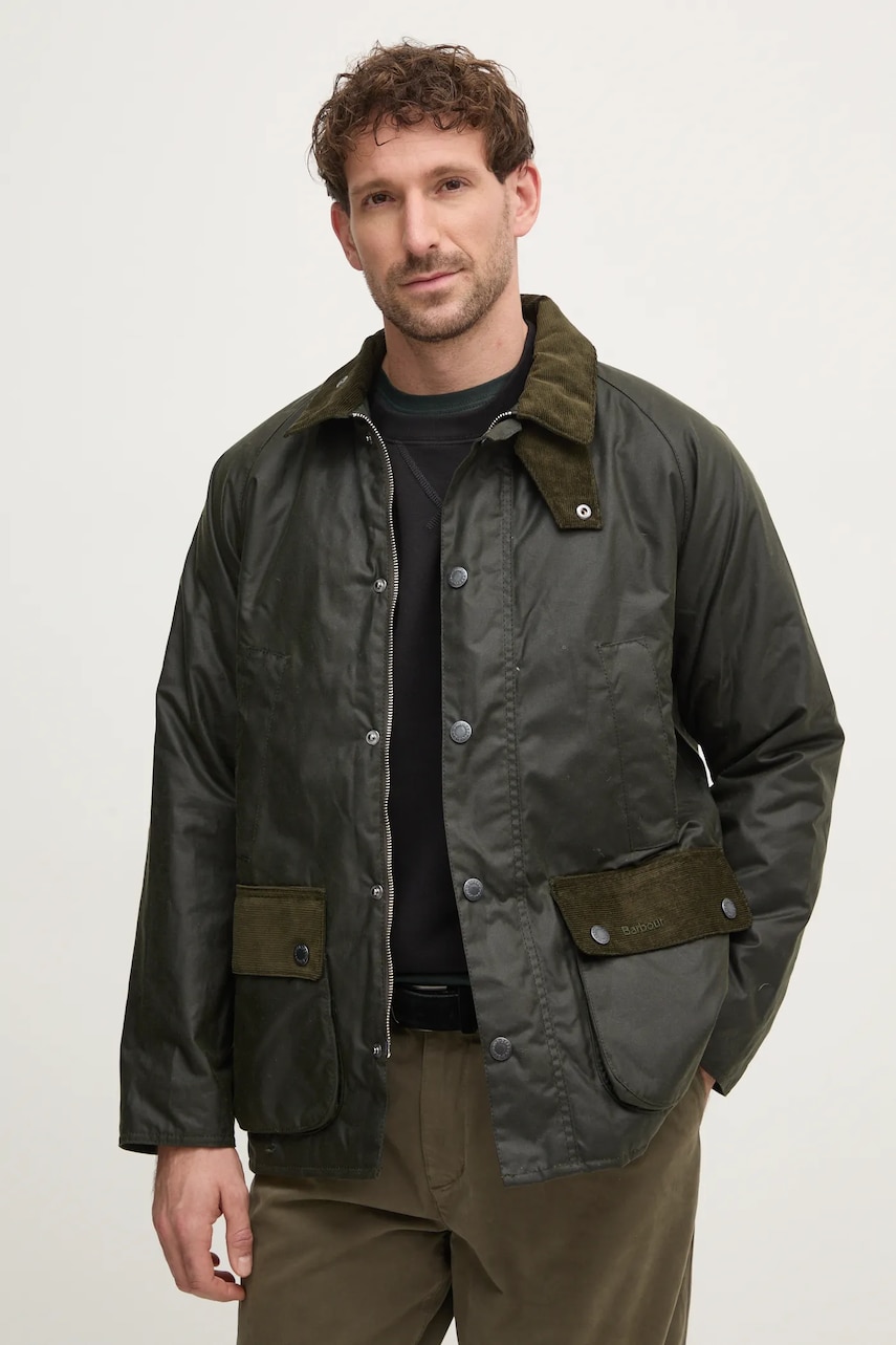 Barbour geaca barbati, culoarea verde, de tranzitie, oversize, MWX2428OL52 Barbour geaca barbati, culoarea verde, de tranzitie, oversize, MWX2428OL52