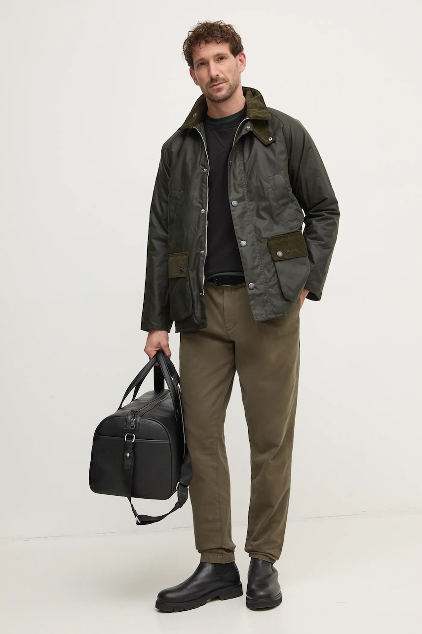 Куртка Barbour мужская цвет зелёный переходная oversize MWX2428OL52 Куртка Barbour мужская цвет зелёный переходная oversize MWX2428OL52