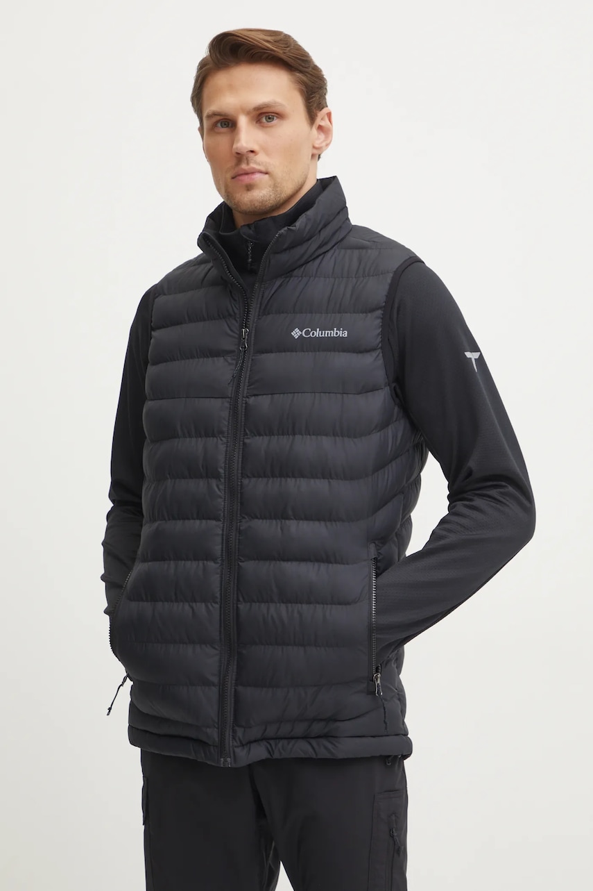 Columbia vesta sport Powder Lite II culoarea negru, de tranzitie, 2086974 Columbia vesta sport Powder Lite II culoarea negru, de tranzitie, 2086974