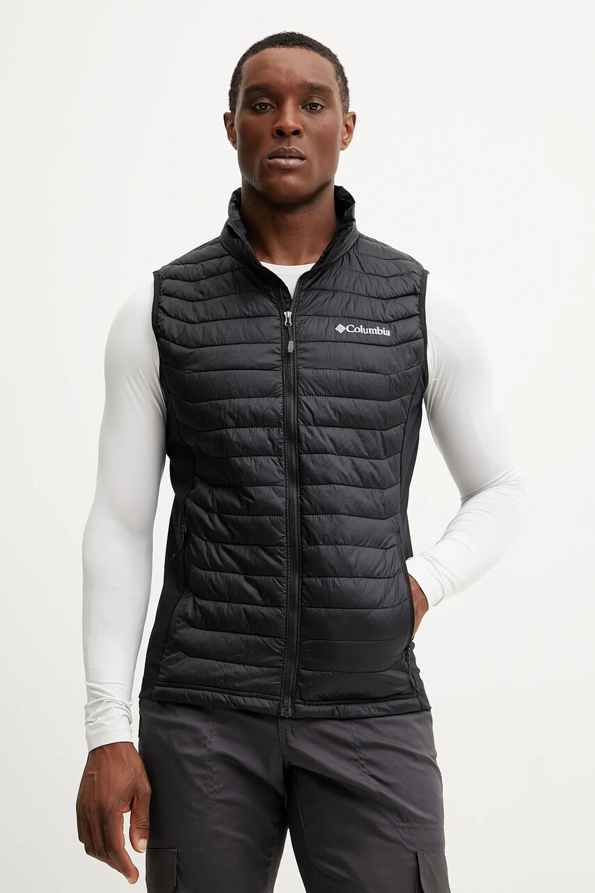 Columbia vestă sport Powder Pass culoarea negru, de tranzitie, 2126111