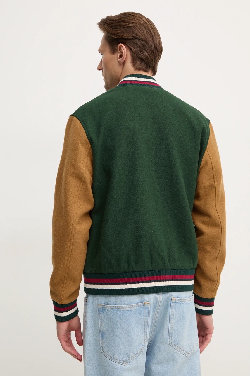 Gant bomber dzseki gyapjú keverékből zöld, átmeneti, 7006483 termék 2. képe