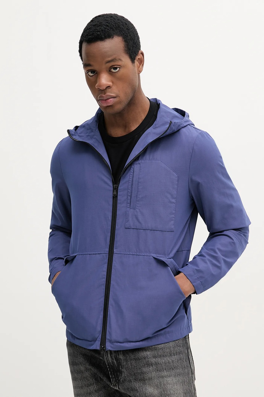 United Colors of Benetton geacă culoarea bleumarin, de tranzitie, 25R1UN069