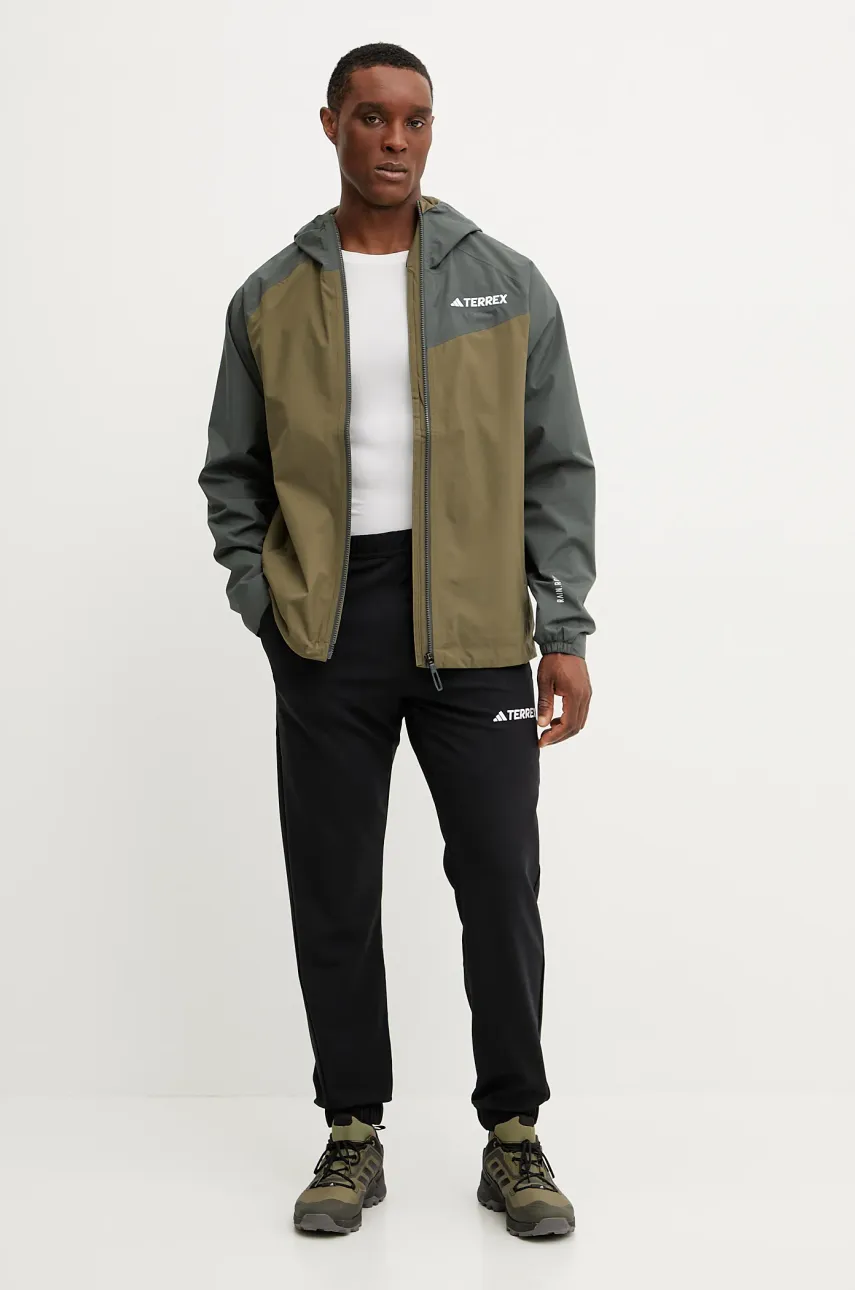 Дождевик adidas TERREX Multi Rain.RDY мужская цвет зелёный JD8355 Дождевик adidas TERREX Multi Rain.RDY мужская цвет зелёный JD8355