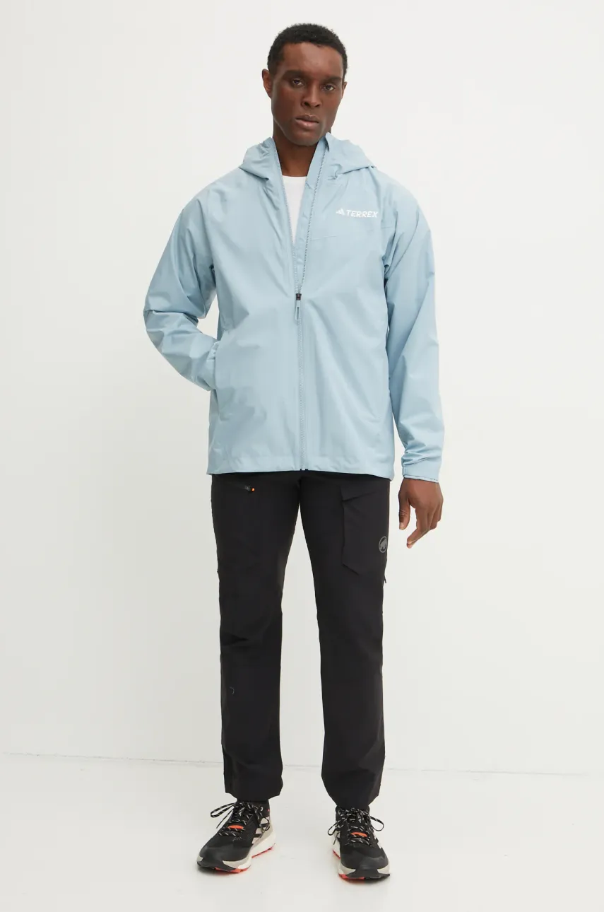 Дождевик adidas TERREX Multi Rain.RDY мужская цвет бирюзовый JD8356 Дождевик adidas TERREX Multi Rain.RDY мужская цвет бирюзовый JD8356