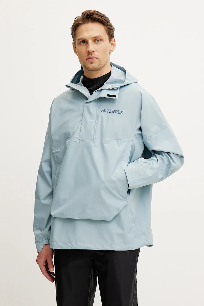 adidas TERREX jachetă de exterior Xploric culoarea turcoaz, JD8347