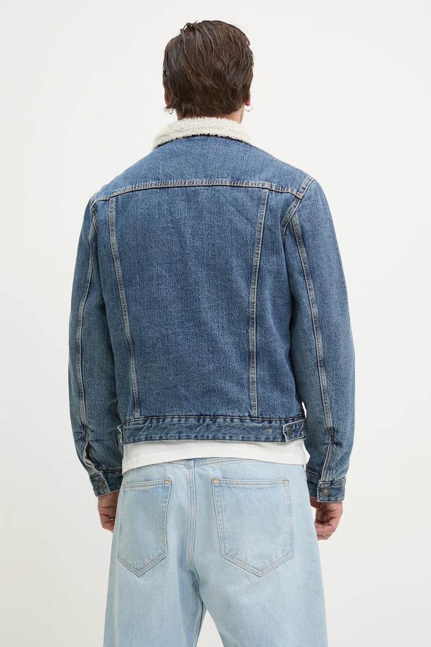 Βαμβακερό τζιν μπουφάν Guess Jeans χρώμα: μπλε, M4BN44 D5EJ1 φωτογραφία