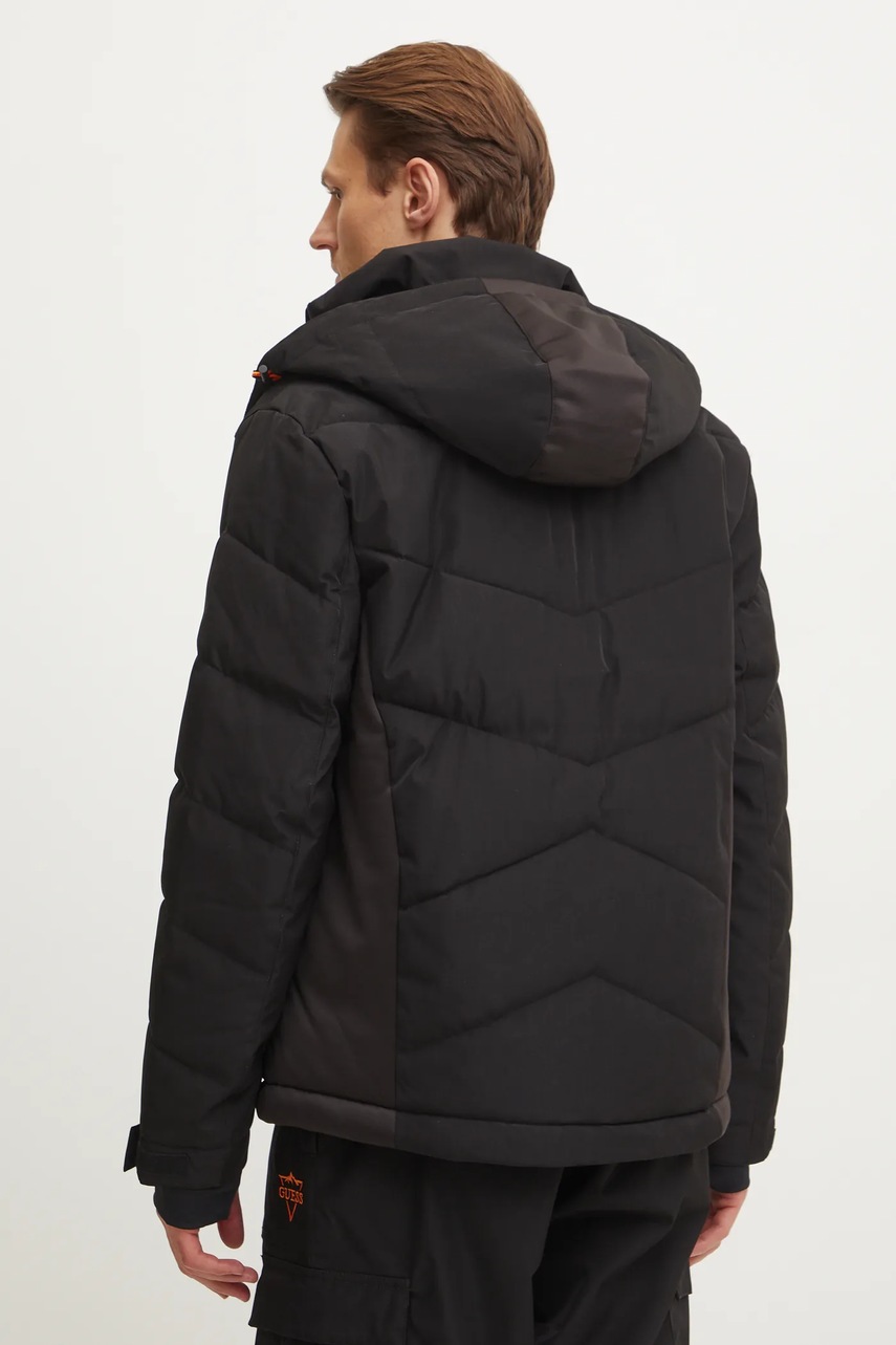 Μπουφάν για σκι Guess χρώμα: μαύρο, M4PL3U WH0K0 φωτογραφία