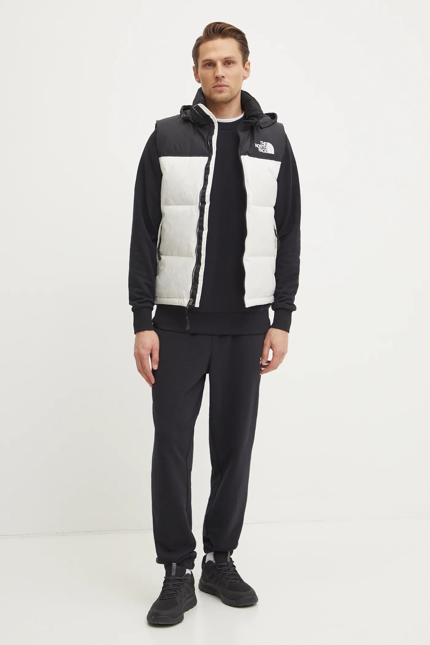 Αμάνικο από πούπουλα The North Face 1996 Retro Nuptse ανδρικό, χρώμα: μπεζ, NF0A3JQQROU1 φωτογραφία
