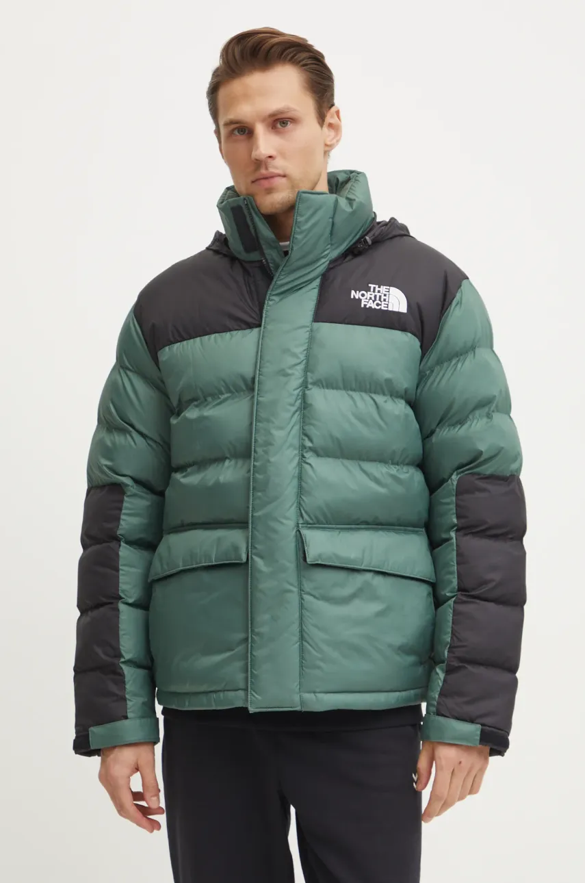 The North Face geaca Limbara barbati, culoarea verde, de iarna, NF0A89EGHCH1