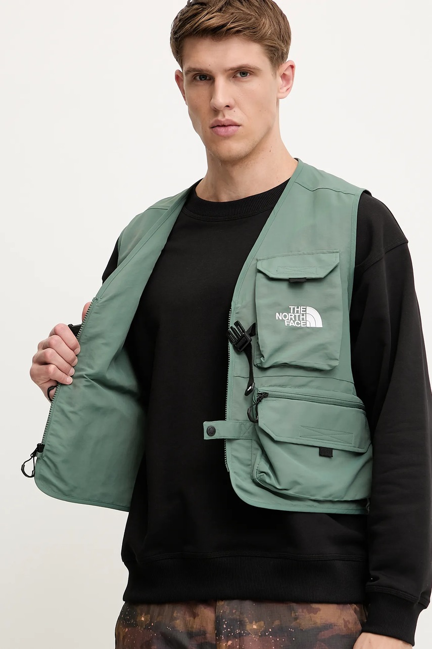 Αμάνικο μπουφάν The North Face TNF X NSE χρώμα: πράσινο, NF0A8BK2HCH1 φωτογραφία