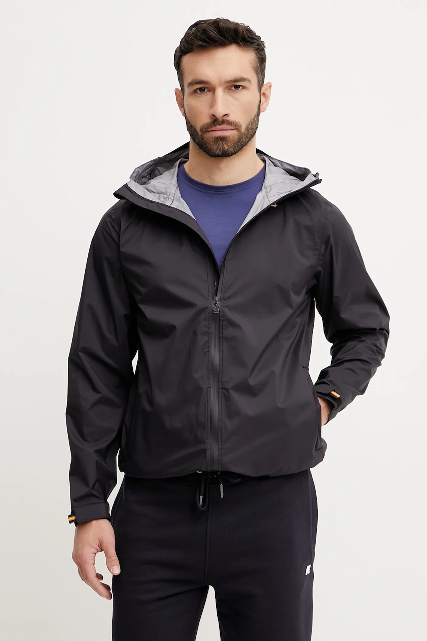 K-Way geaca culoarea negru, de tranzitie, K8131QW