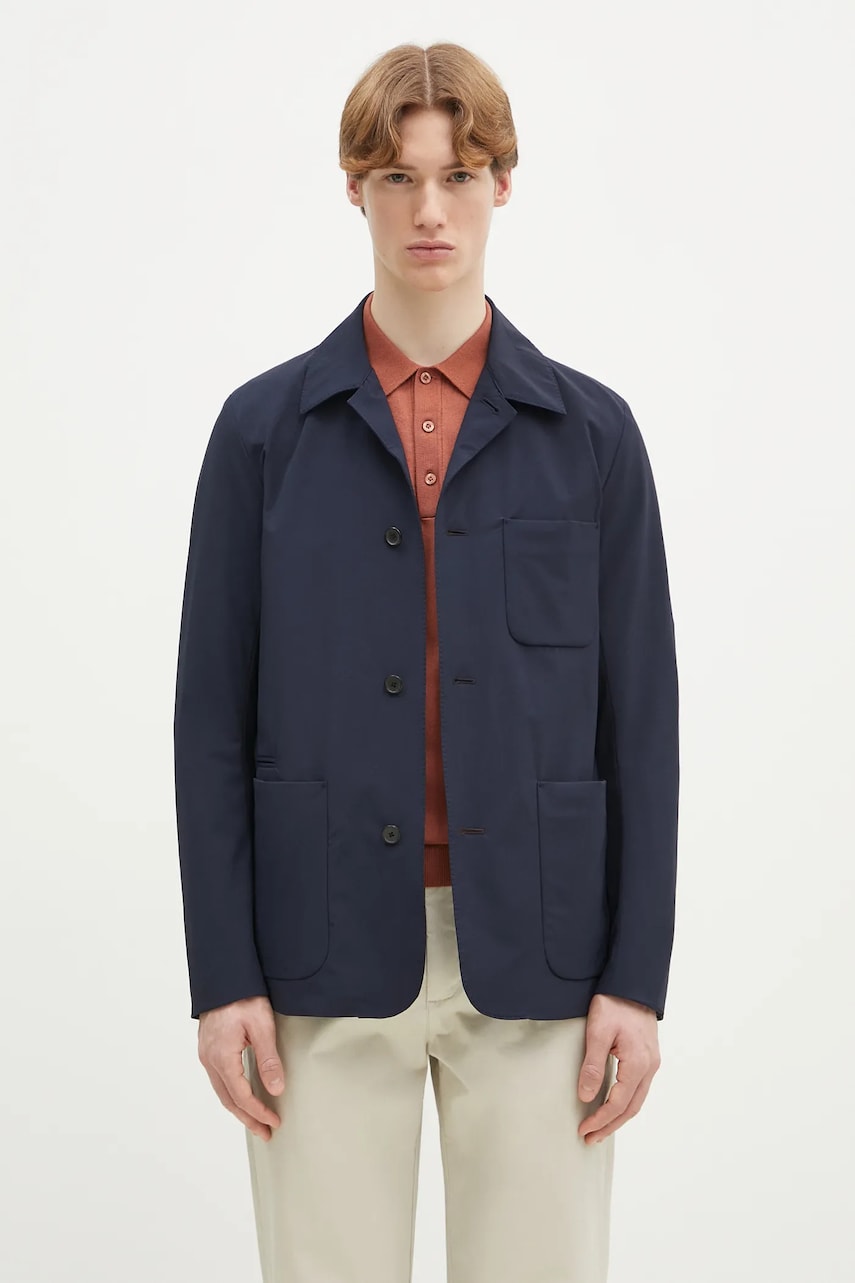 Paul Smith geaca culoarea albastru marin, de tranzitie, M1R-017X-P02382