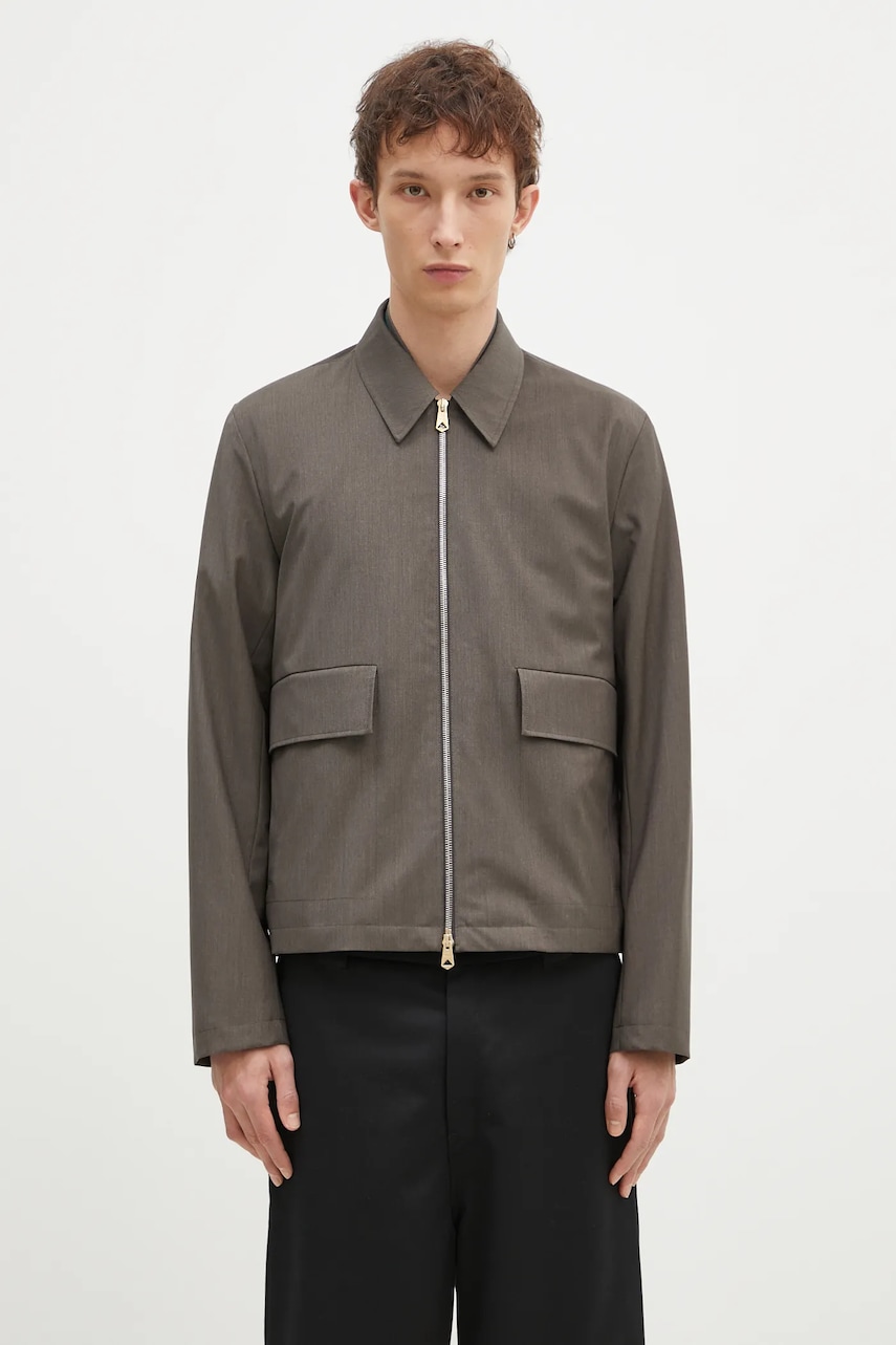 Paul Smith geaca de lana culoarea gri, de tranzitie, M1R-031Z-N00041