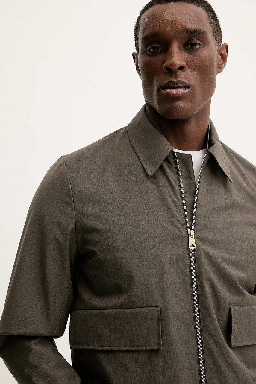 Μάλλινο μπουφάν Paul Smith χρώμα: γκρι, M1R-031Z-N00041 φωτογραφία