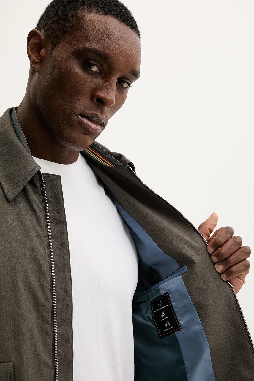 Μάλλινο μπουφάν Paul Smith χρώμα: γκρι, M1R-031Z-N00041 φωτογραφία