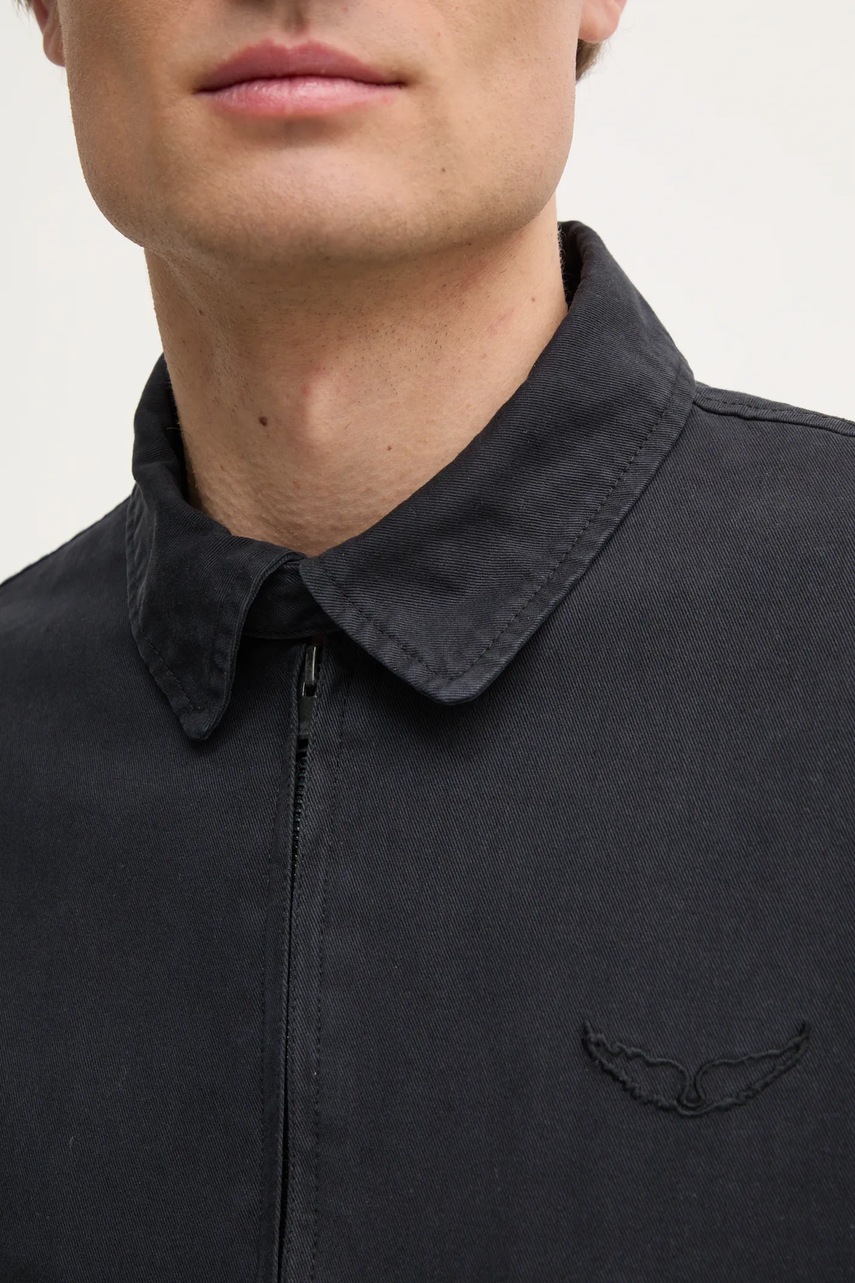 Βαμβακερό μπουφάν ZADIG&VOLTAIRE χρώμα: μαύρο, WMOW01399 φωτογραφία