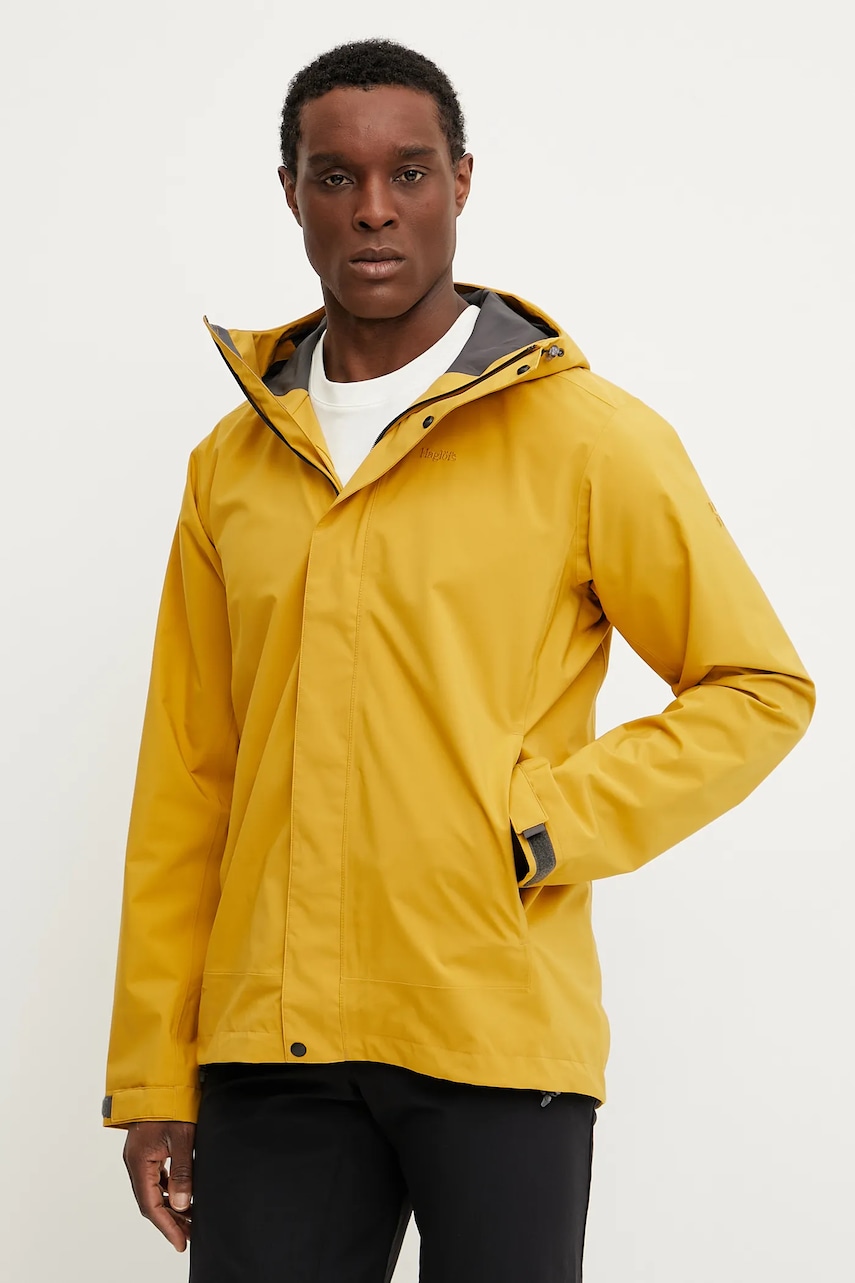 Haglöfs geaca de ploaie Breeze barbati, culoarea galben, 607680