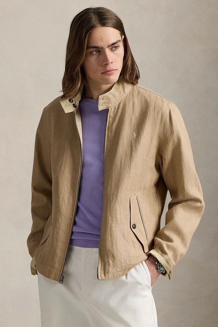 Levně Oboustranná bunda Polo Ralph Lauren hnědá barva, přechodná, 710962187