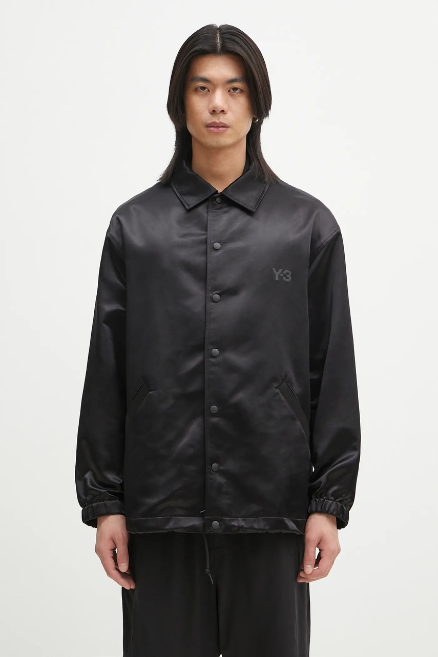 Bunda Y-3 Graphic Coach Jacket černá barva, přechodná, JN4883