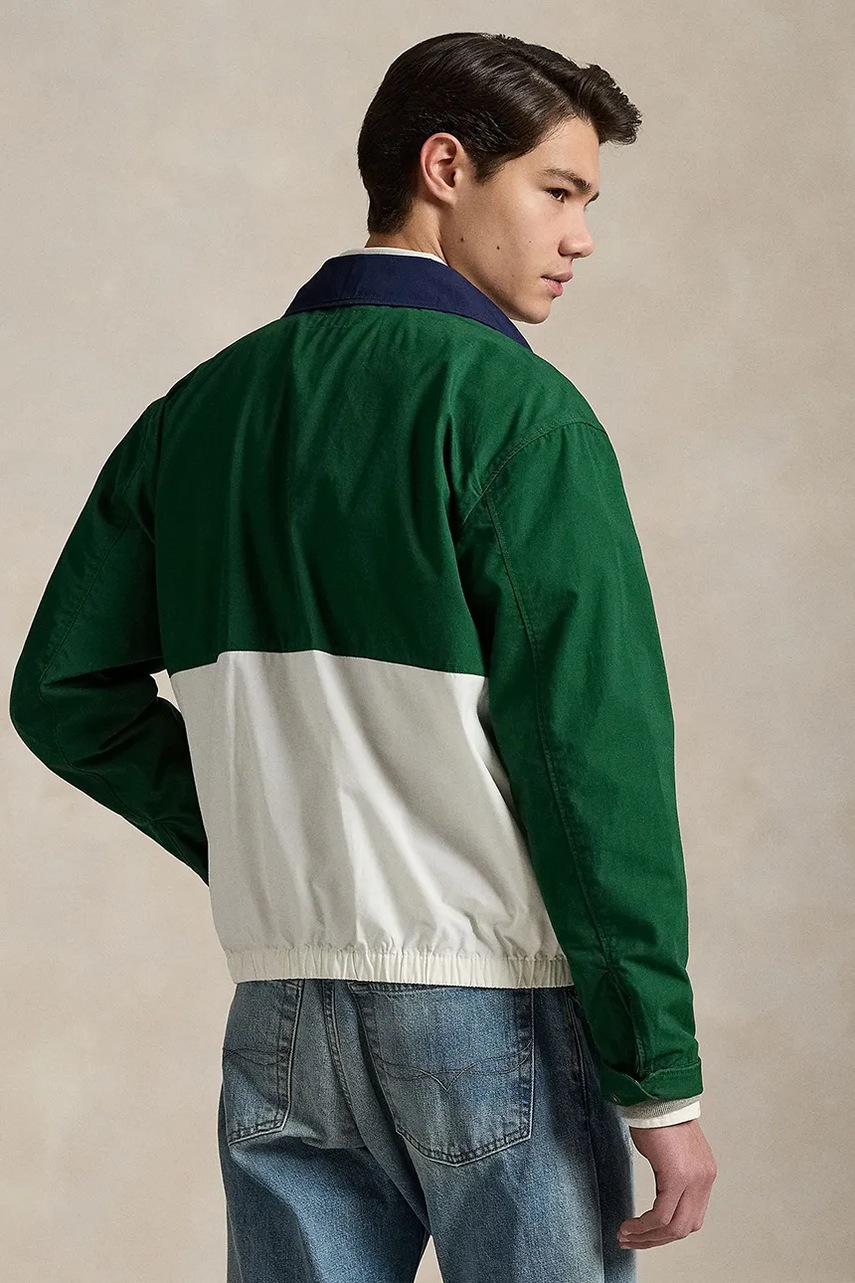 Хлопковая куртка Polo Ralph Lauren Unlined Windbreaker цвет зелёный переходная 710962074