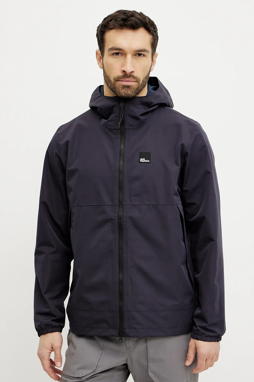 Jack Wolfskin geaca Terraview 2L culoarea albastru marin, de tranzitie, A63829