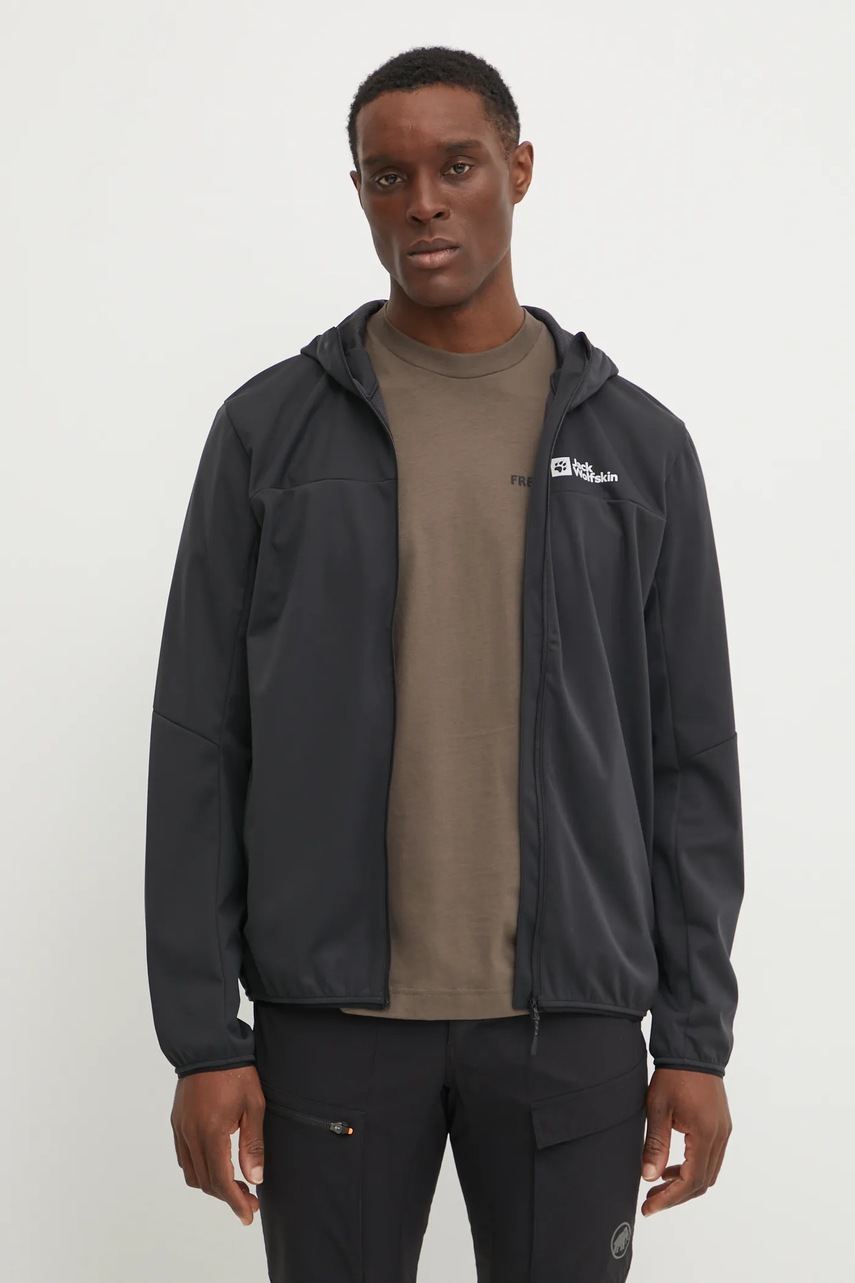 Αθλητικό μπουφάν Jack Wolfskin Feldberg χρώμα: μαύρο, A63970 φωτογραφία