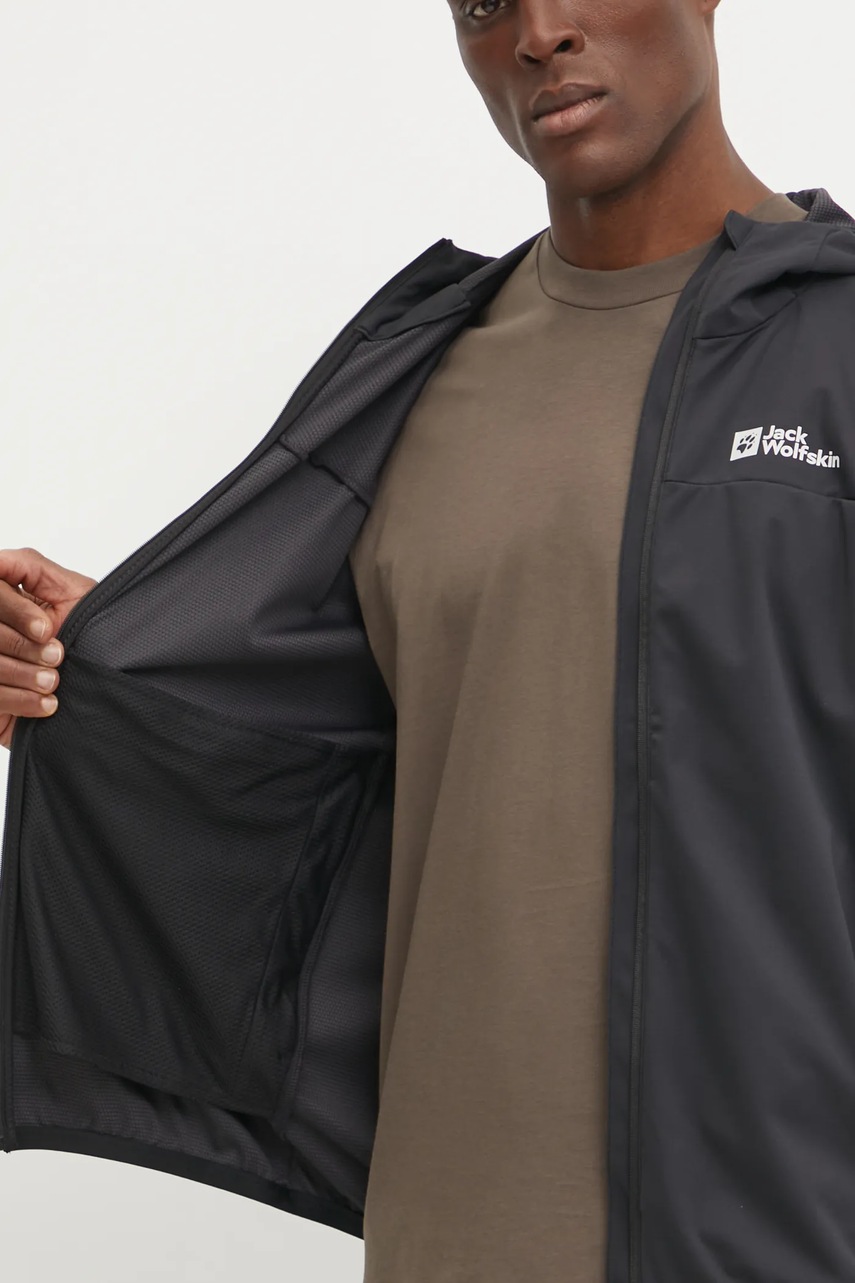 Αθλητικό μπουφάν Jack Wolfskin Feldberg χρώμα: μαύρο, A63970 φωτογραφία