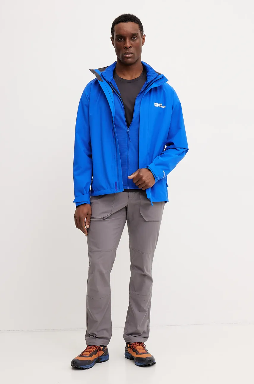Дождевик Jack Wolfskin Trailtime 2L мужская цвет фиолетовый A63903 Дождевик Jack Wolfskin Trailtime 2L мужская цвет фиолетовый A63903