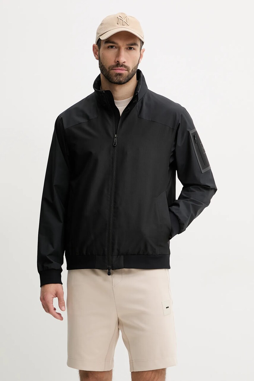 BOSS Green geaca culoarea negru, de tranzitie, 50533769
