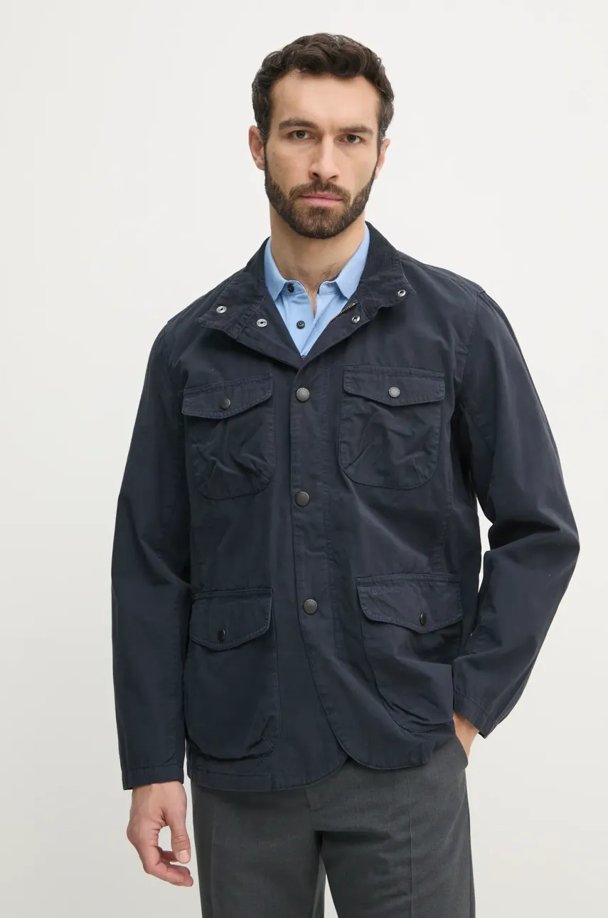 Levně Bavlněná bunda Barbour Ogston Casual Jacket tmavomodrá barva, MCA1039